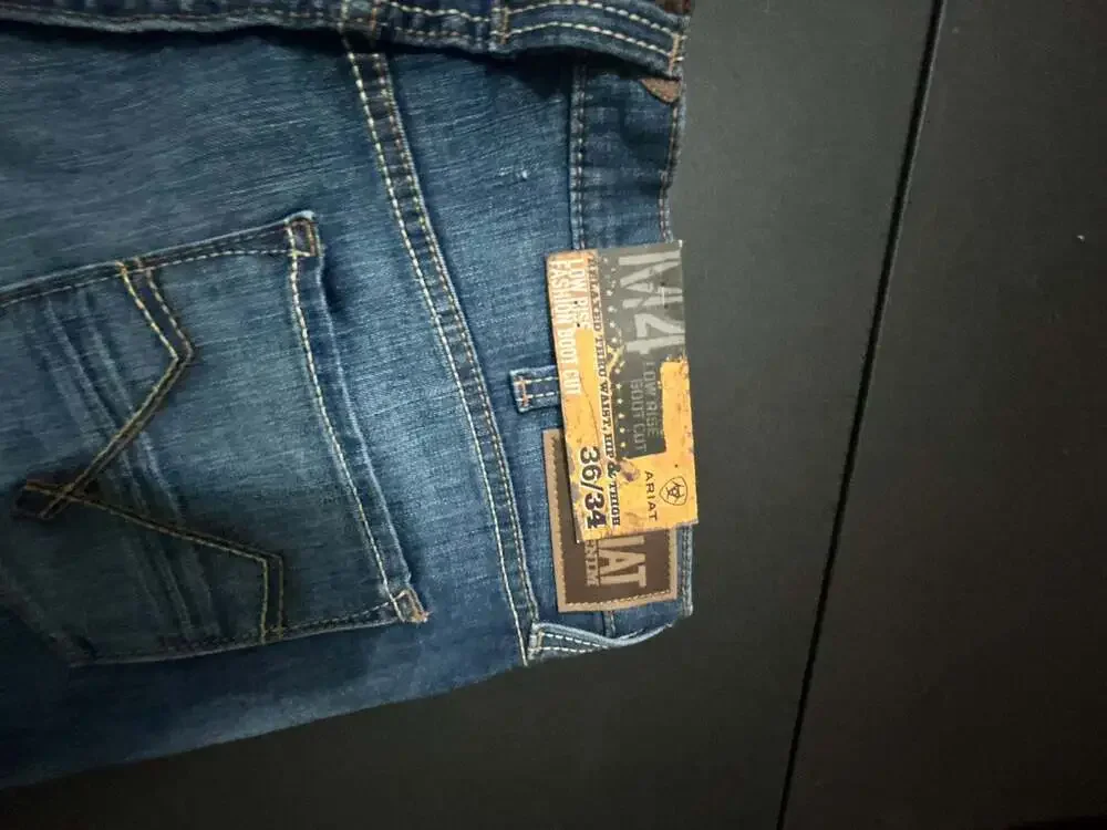 Ariat M4 Low Rise Boot Cut Jeans, Men's Size 36x34